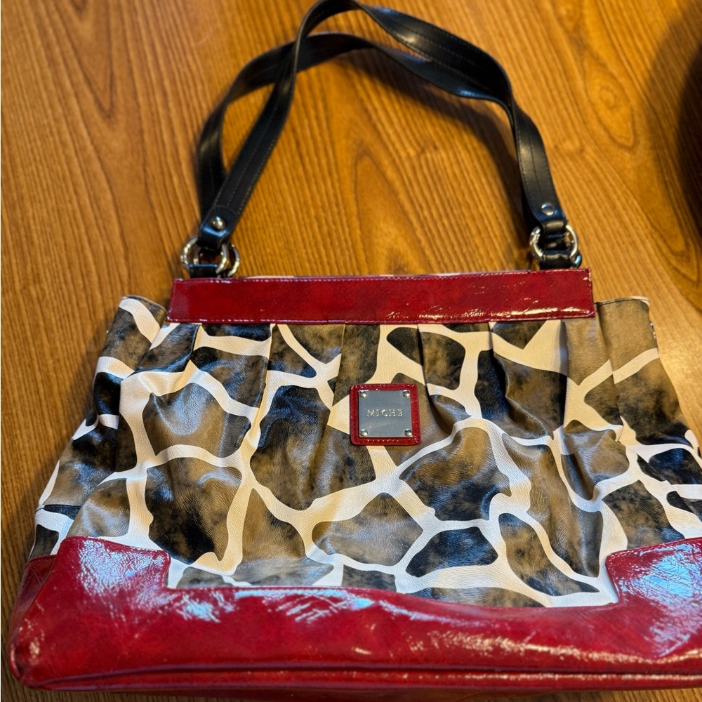 Miche Red and Black Patterned Shoulder Bag